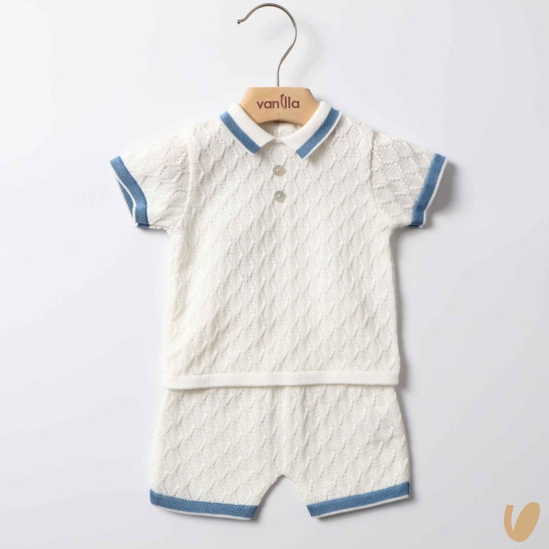 Completo nascita in filo di cotone Completo e Pagliaccetto