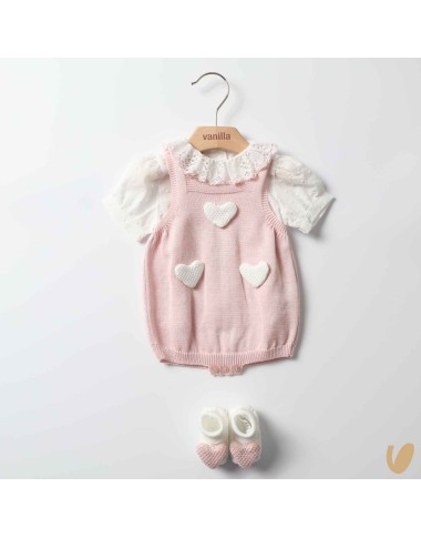 Completo in filo cuori Completo e Pagliaccetto