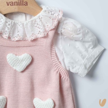 Completo in filo cuori Completo e Pagliaccetto