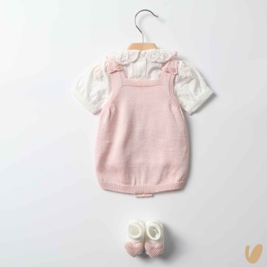 Completo in filo cuori Completo e Pagliaccetto