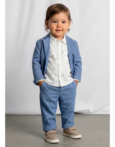 Mixed linen trousers