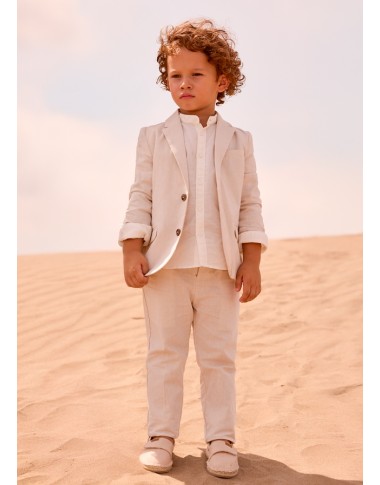 Mixed linen trousers