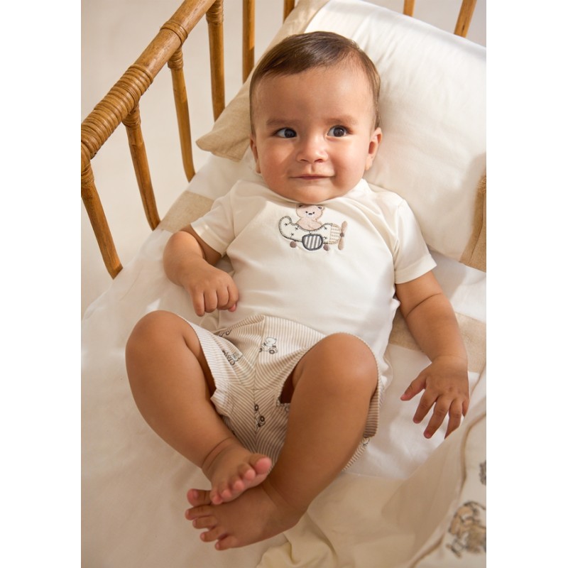 Completo Shirt ricamata e bermuda Completo e Pagliaccetto