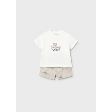 Completo Shirt ricamata e bermuda Completo e Pagliaccetto