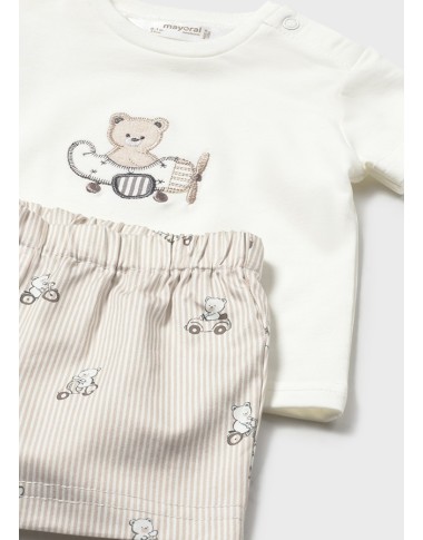 Completo Shirt ricamata e bermuda Completo e Pagliaccetto