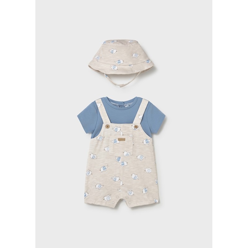 Pagliaccetto Salopette e Cappello Completo e Pagliaccetto