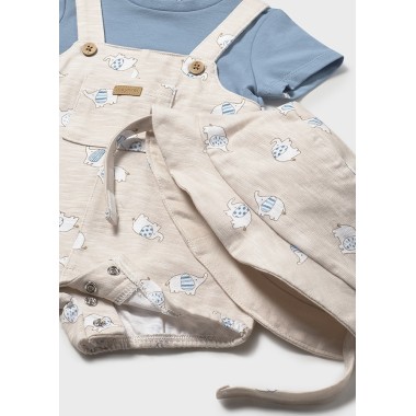 Pagliaccetto Salopette e Cappello Completo e Pagliaccetto