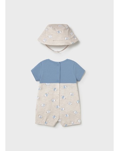Salopette and hat romper