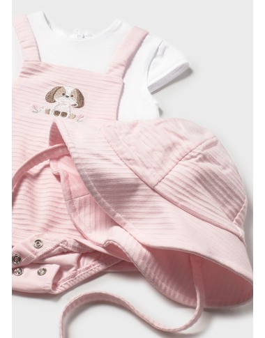 Salopette and hat romper