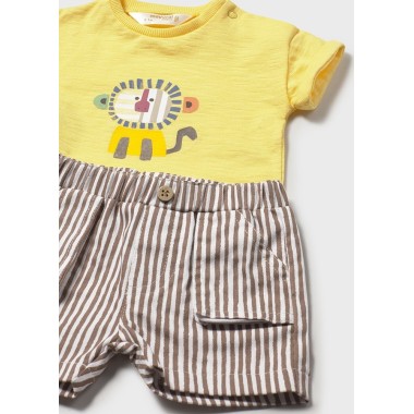 Completo Shirt ricamata e bermuda Completo e Pagliaccetto