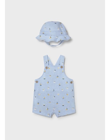 Dungarees and boat hat