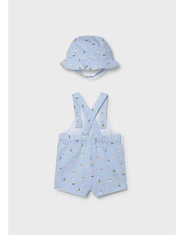 Dungarees and boat hat