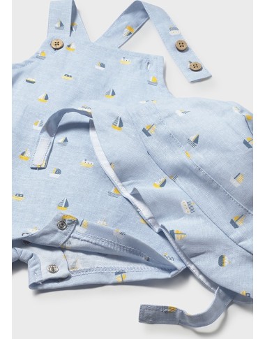 Dungarees and boat hat