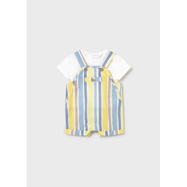 Completo maglia e salopette righe Completo e Pagliaccetto