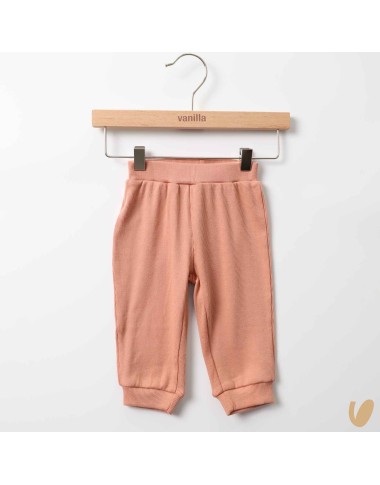 Organic cotton rib trousers