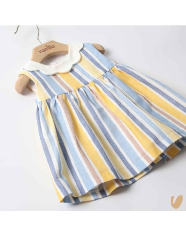 Abito righe misto lino            Abito e Tute