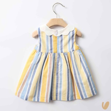 Abito righe misto lino            Abito e Tute