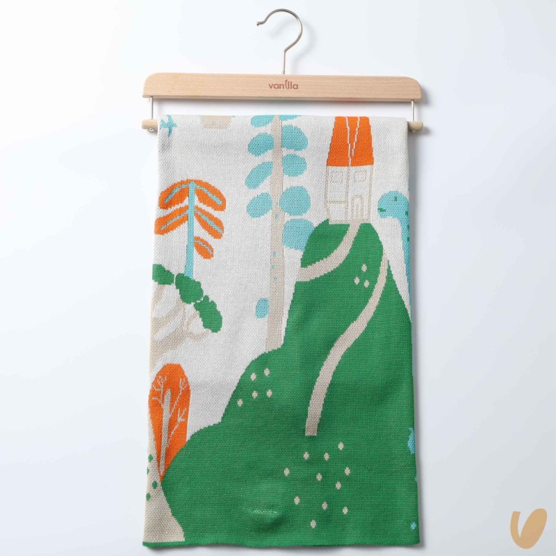 Coperta illustrata filo di cotone Coperta e Lenzuola