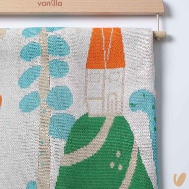 Coperta illustrata filo di cotone Coperta e Lenzuola