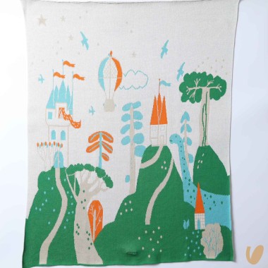 Coperta illustrata filo di cotone Coperta e Lenzuola