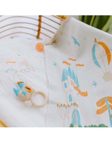 Illustrated cotton wire blanket