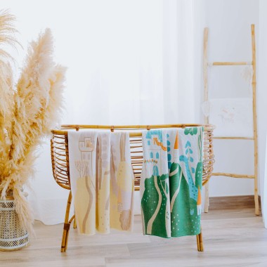 Coperta illustrata filo di cotone Coperta e Lenzuola