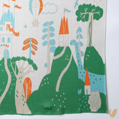 Coperta illustrata filo di cotone Coperta e Lenzuola