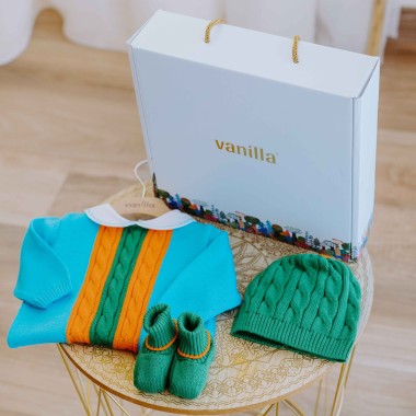 Completo nascita filo di cotone Set Nascita e Uscita Clinica