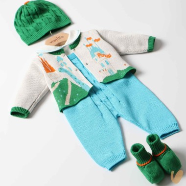 Completo nascita filo di cotone Set Nascita e Uscita Clinica