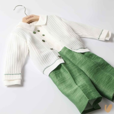 Completo elegante in filo e lino Completo e Pagliaccetto