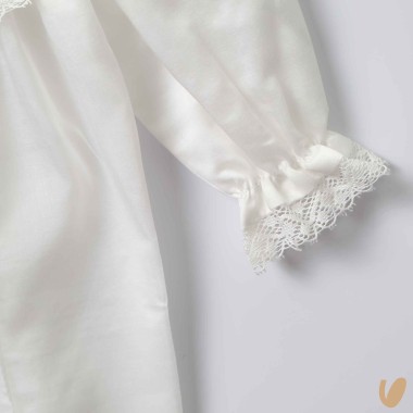 Pagliaccetto e cuffia elegante Battesimo