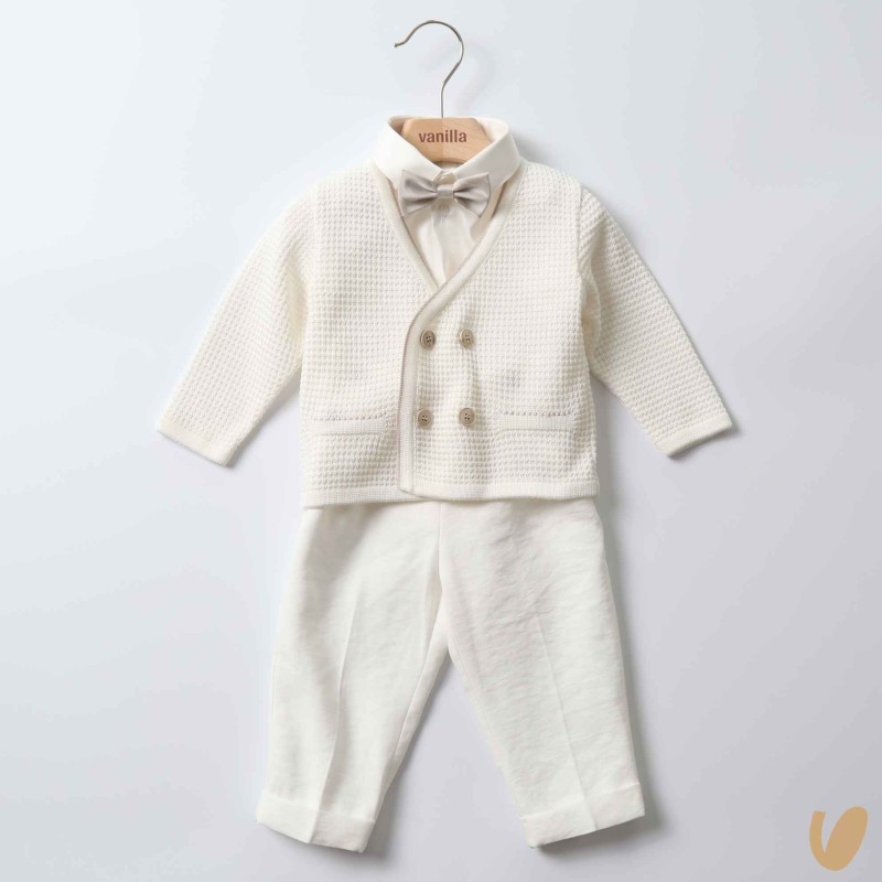 Completo battesimo cotone Completo e Pagliaccetto
