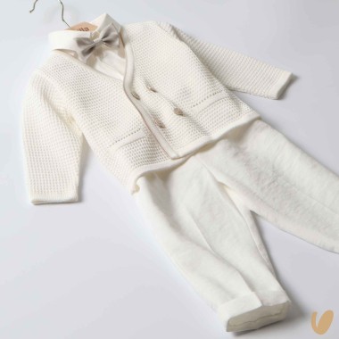 Completo battesimo cotone Completo e Pagliaccetto