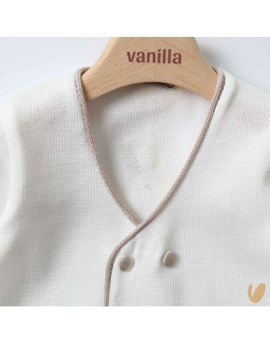 Double-breasted cotton wire cardigan