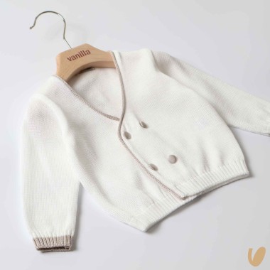 Cardigan in filo di cotone doppiopetto Cardigan e Maglia