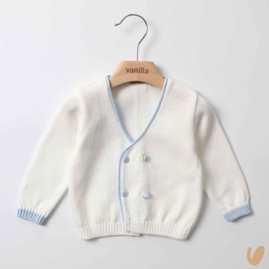 Cardigan in filo di cotone doppiopetto Cardigan e Maglia