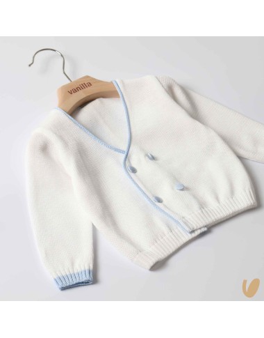 Double-breasted cotton wire cardigan