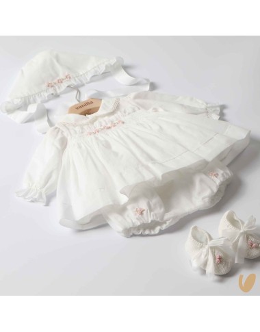 Completo ricamato a mano Set Nascita e Uscita Clinica