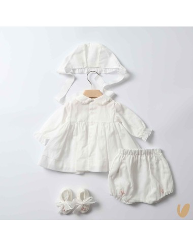 Completo ricamato a mano Set Nascita e Uscita Clinica