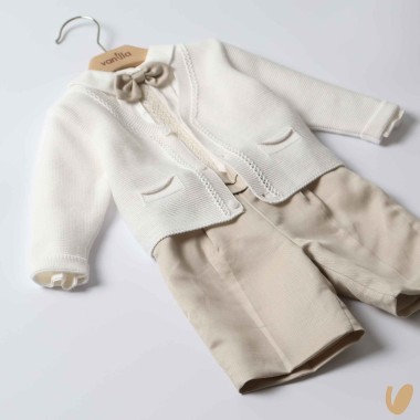 Completo elegante in filo e cotone Completo e Pagliaccetto