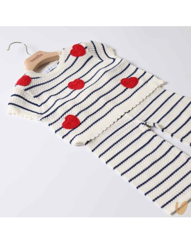 Complete knit and pants hearts