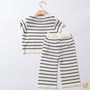 Completo maglia e pantaloni cuori Completo e Pagliaccetto