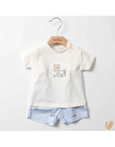 Complete embroidered shirt and Bermuda