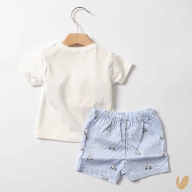 Completo Shirt ricamata e bermuda Completo e Pagliaccetto