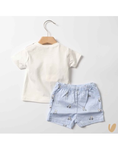 Completo Shirt ricamata e bermuda Completo e Pagliaccetto