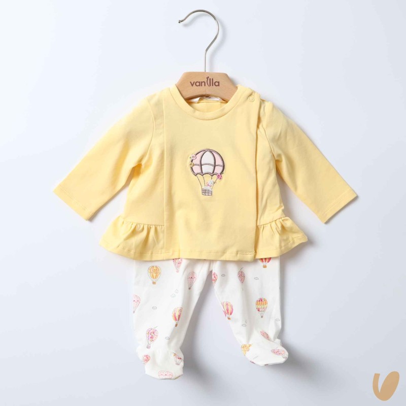 Maglia e ghettina mongolfiere   Completo e Pagliaccetto