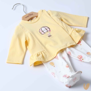 Maglia e ghettina mongolfiere   Completo e Pagliaccetto