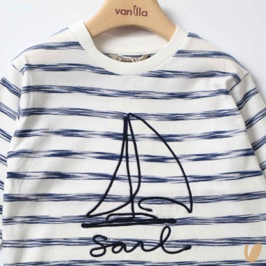 Shirt righe barca manica lunga T-Shirt e Polo