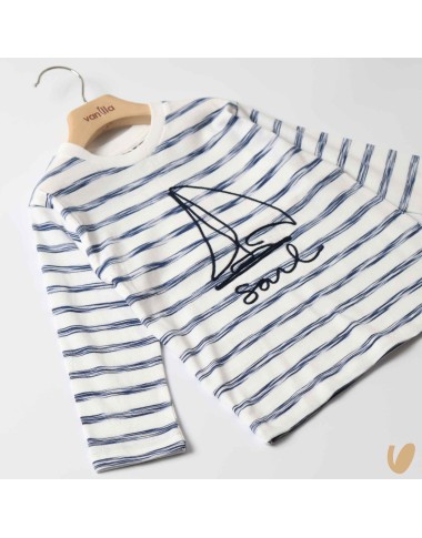 Shirt righe barca manica lunga T-Shirt e Polo
