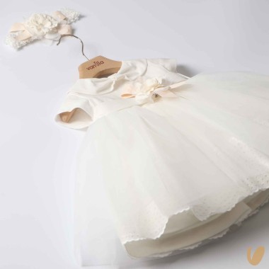 Abito da battesimo con fascia Battesimo